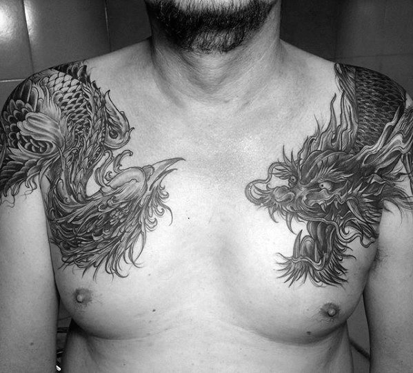 tatuaje dragon hombro 40