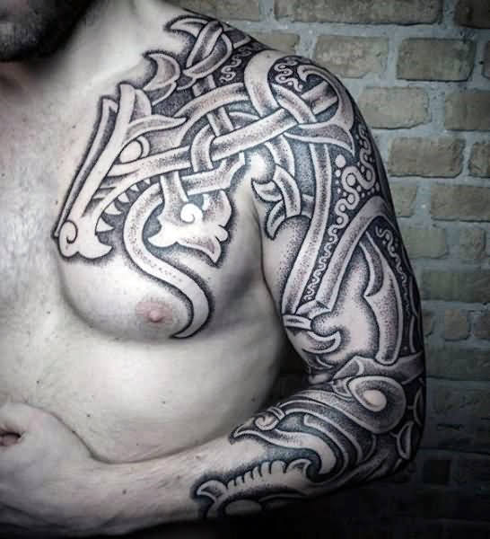 tatuaje dragon hombro 56