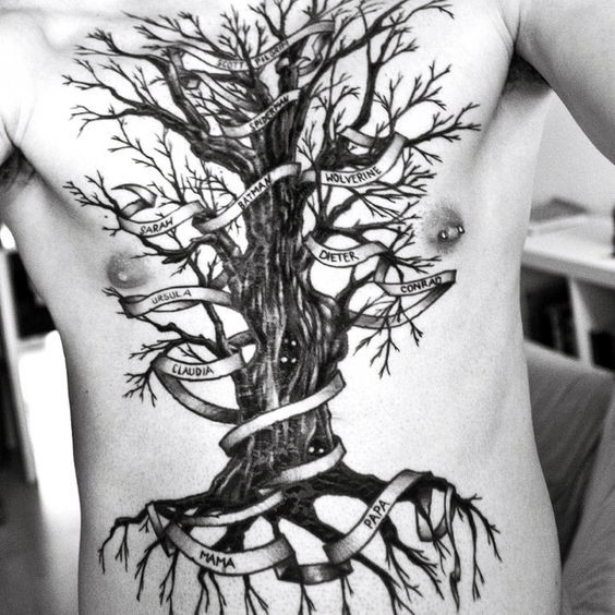 60 tatuajes de árboles genealógicos genogramas nombres etc