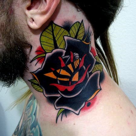 tatuaje rosa negra 49
