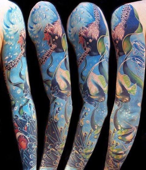 tatuaje arrecife coral 63