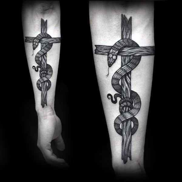 49 Tatuajes del caduceo, símbolo de la medicina