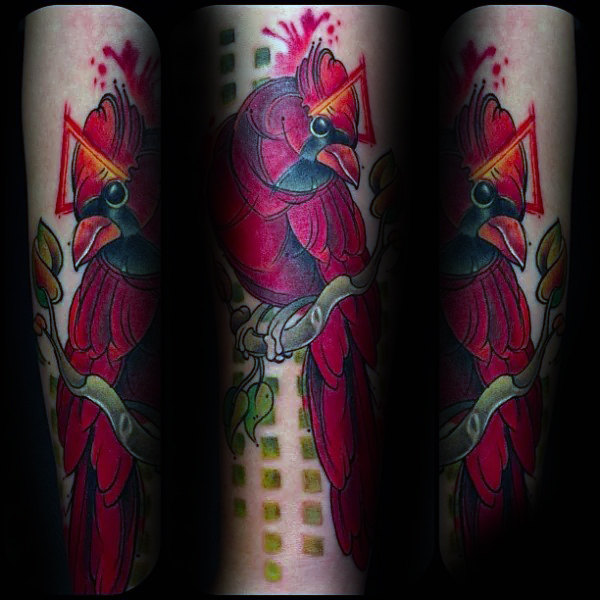tatuaje pajaro cardenal 03