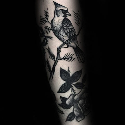 tatuaje pajaro cardenal 21