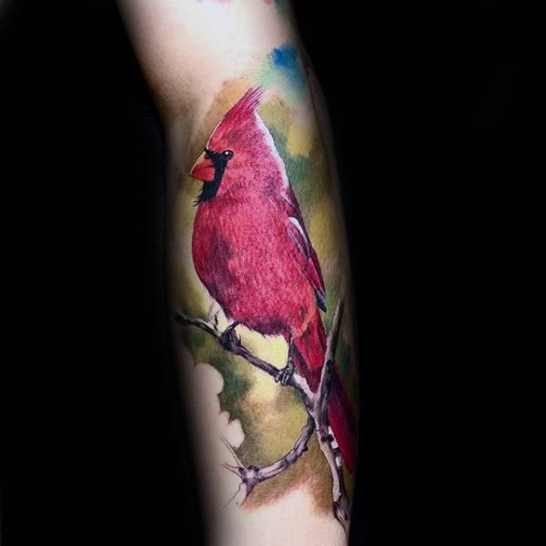 tatuaje pajaro cardenal 39