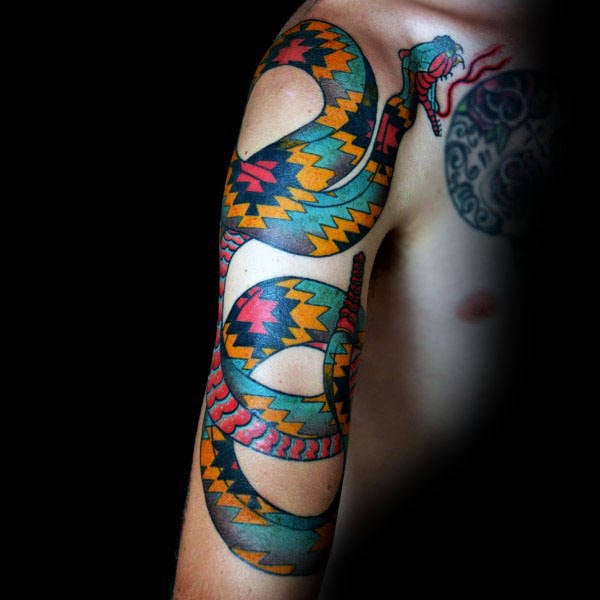 tatuaje serpiente cascabel 107