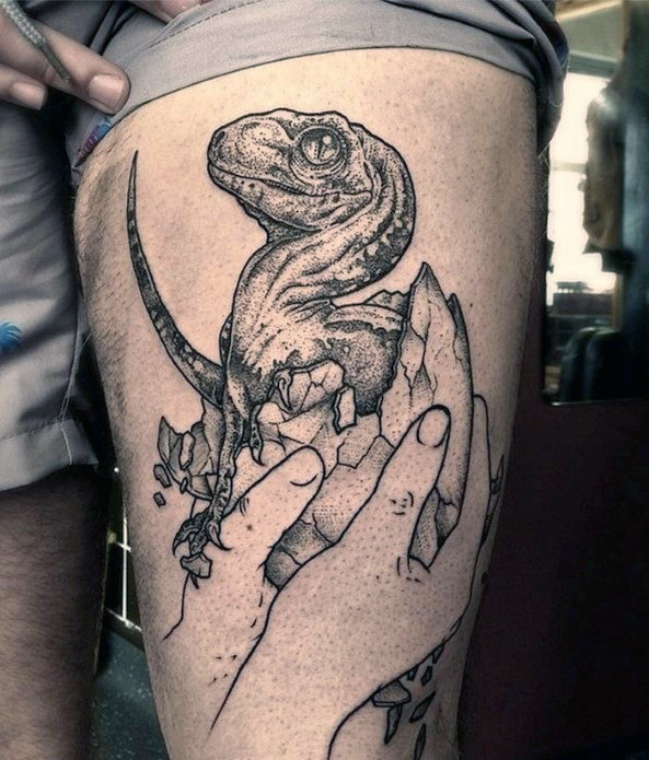 tatuaje velociraptor 35