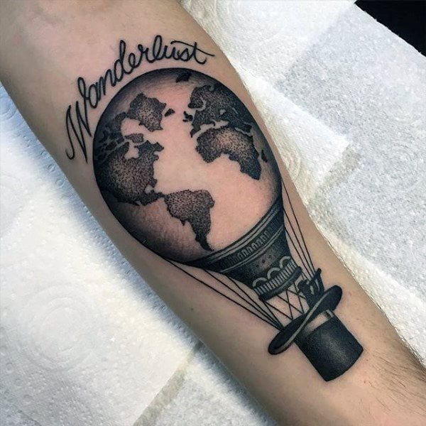 tatuaje bola mundo globo terraqueo 143