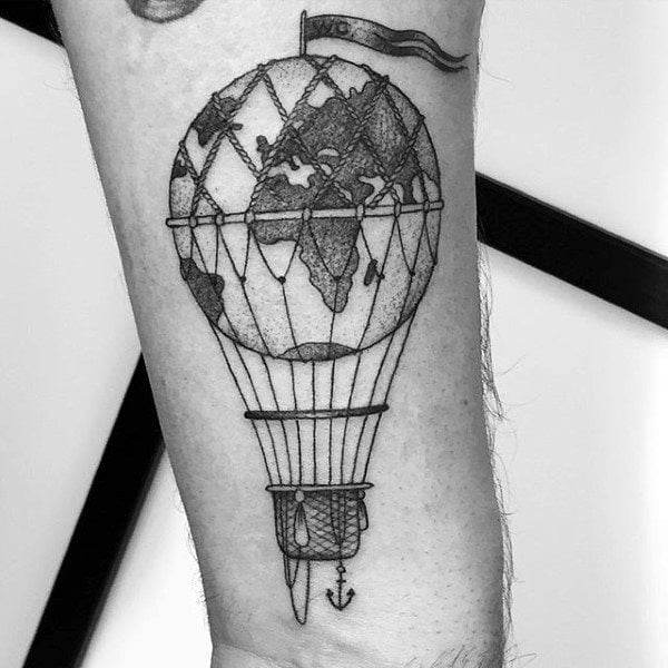 tatuaje bola mundo globo terraqueo 59