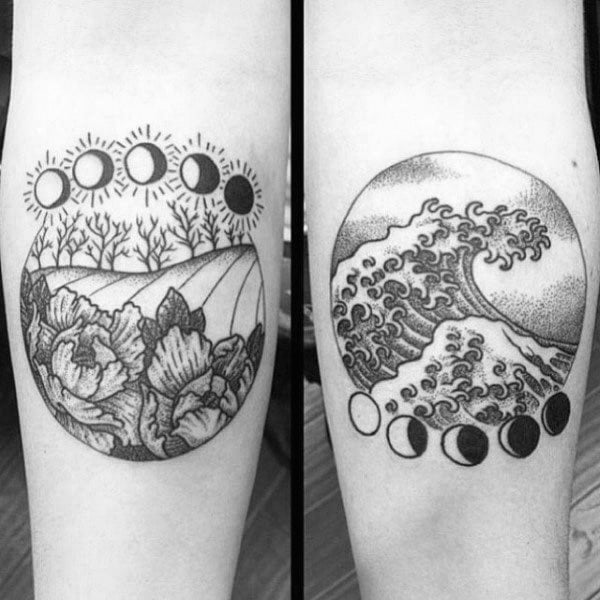 tatuaje fases luna 105