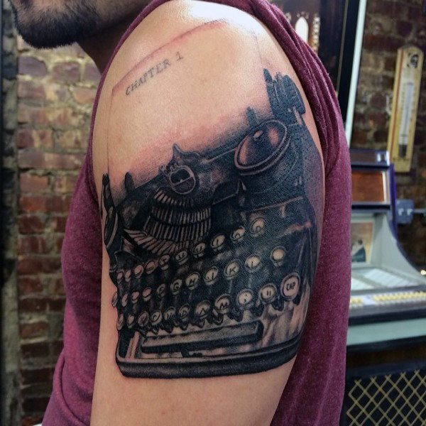 tatuaje maquina de escribir 65