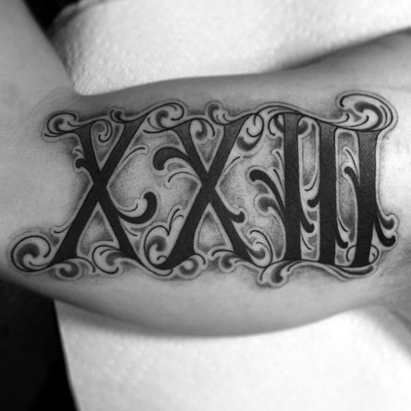 tatuaje numeros romanos 37