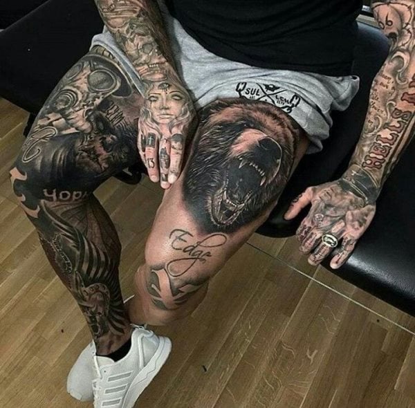 tatuaje pierna 17