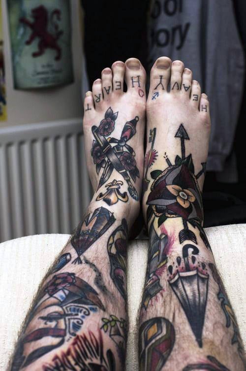 tatuaje pierna 497