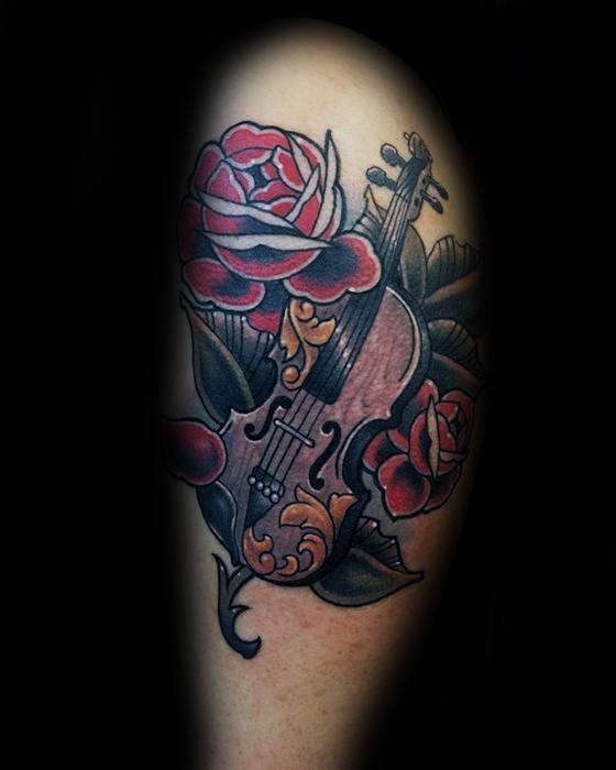 tatuaje violin 25