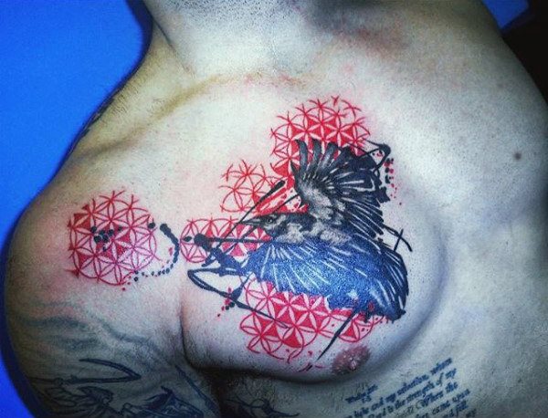 tatuaje cuervo negro para hombre 103