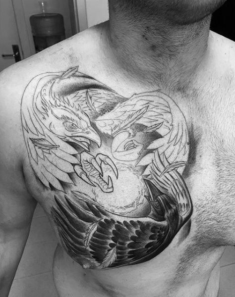 tatuaje cuervo para hombre 19