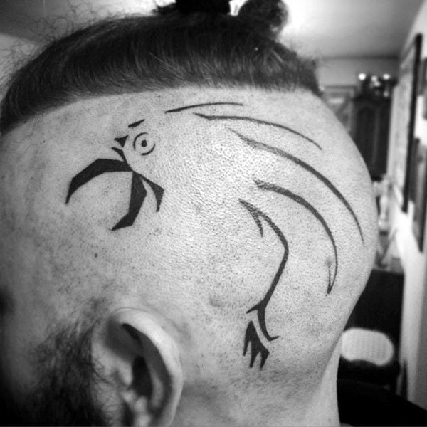 tatuaje cuervo para hombre 82