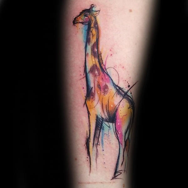 tatuaje jirafa para hombre 13