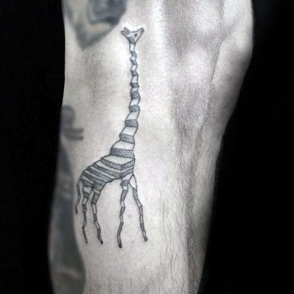 tatuaje jirafa para hombre 76