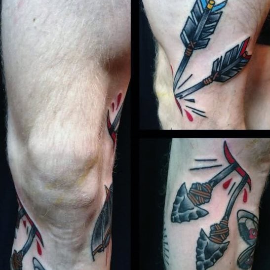 tatuaje tradicional flecha para hombre 15