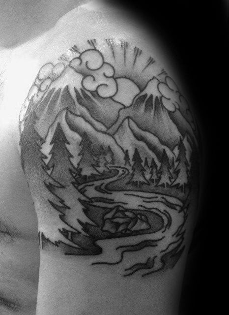 tatuaje tradicional montana para hombre 04