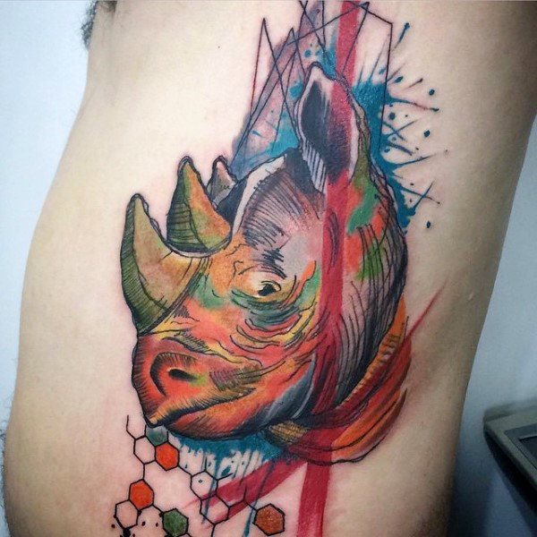 tatuaje rinoceronte 80