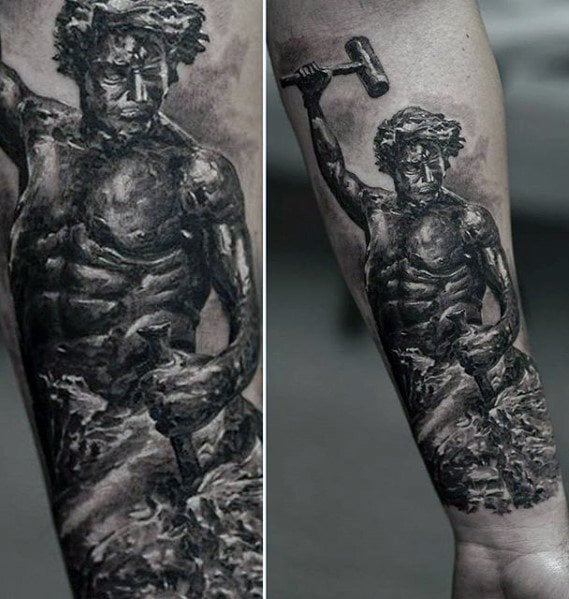 tatuaje estatua romana83
