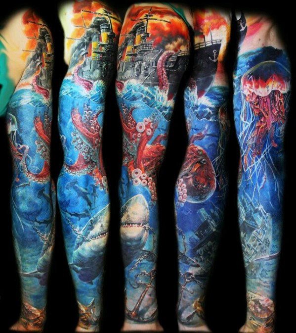 tatuaje manga oceano 43
