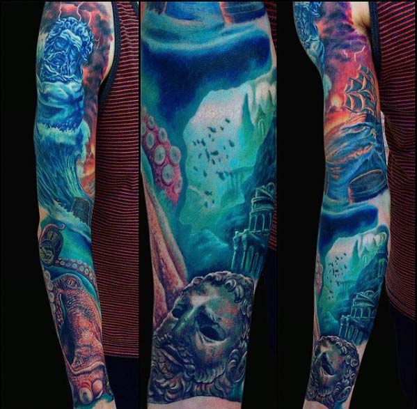 tatuaje manga oceano 71