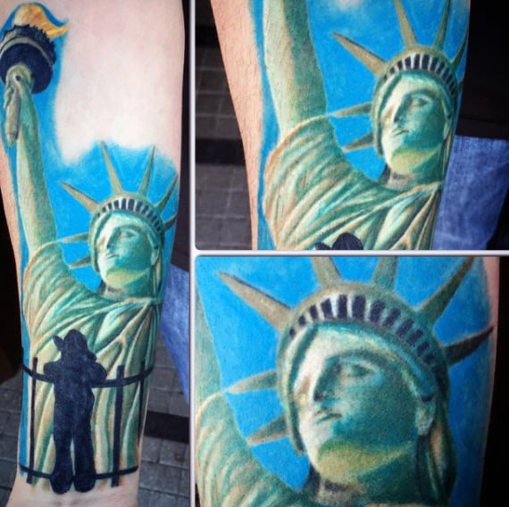 tatuaje estatua de la libertad 47