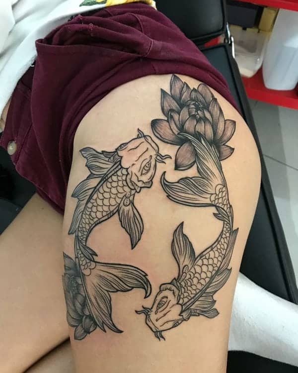 130 Tatuajes de peces KOI (con el significado)