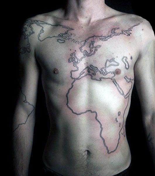 49 Tatuajes De Mapas Cartograficos Antiguos Y Modernos