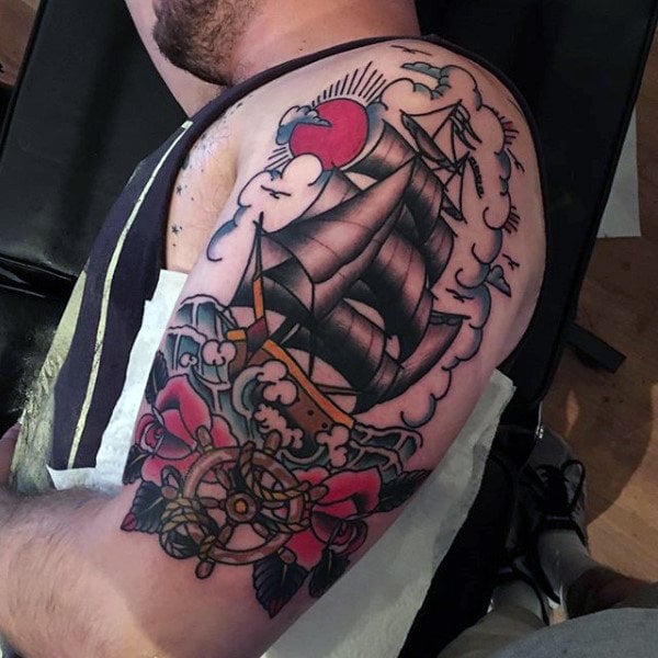 tatuaje timon barco 128