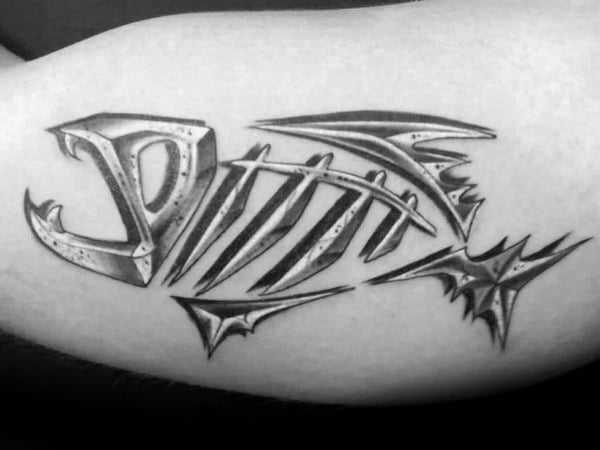 tatuaje esqueleto espina pescado 12