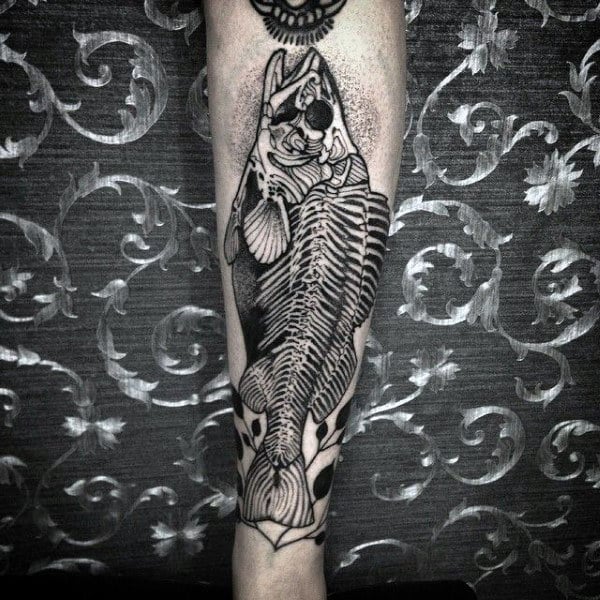 tatuaje esqueleto espina pescado 20