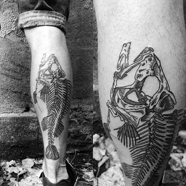 tatuaje esqueleto espina pescado 30