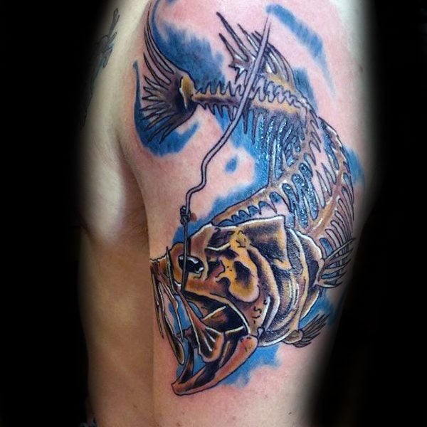 tatuaje esqueleto espina pescado 86