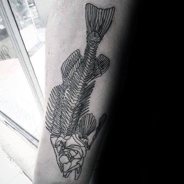 tatuaje esqueleto espina pescado 94