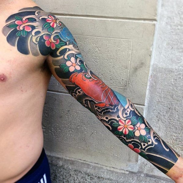tatuaje flores japonesas 11