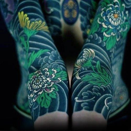 tatuaje flores japonesas 21