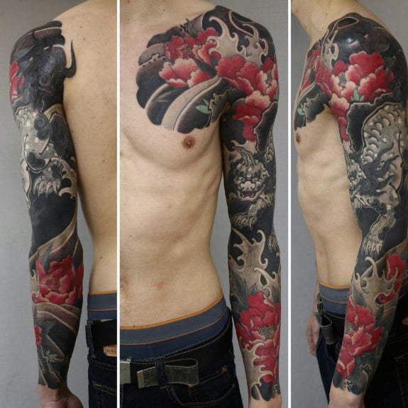 tatuaje flores japonesas 45