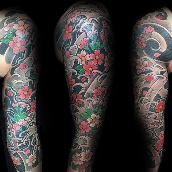 tatuaje flores japonesas 53