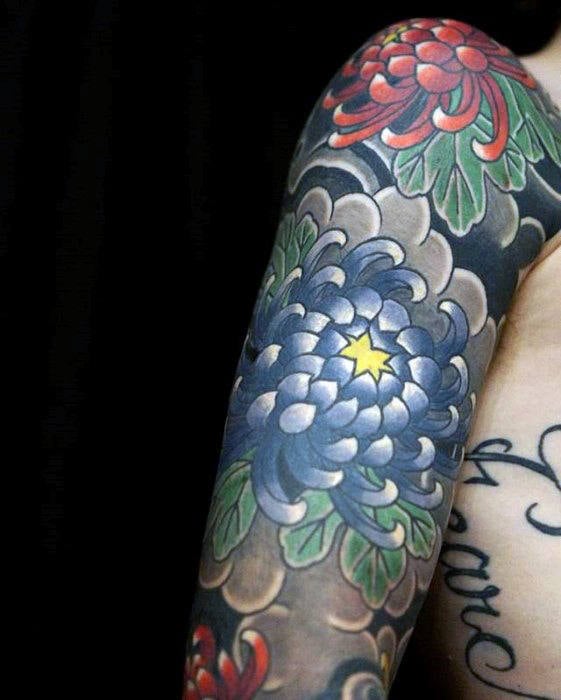 tatuaje flores japonesas 63