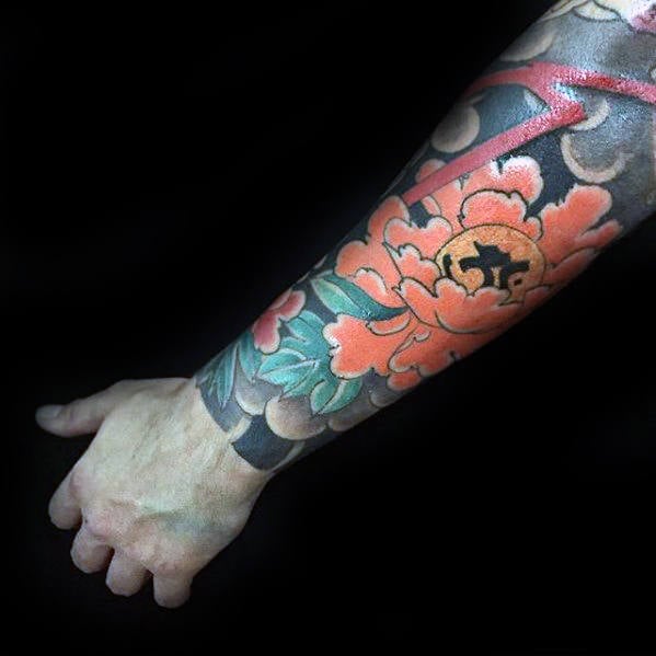 tatuaje flores japonesas 65