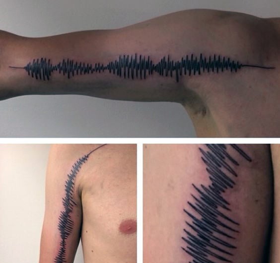 tatuaje ondas sonido 41