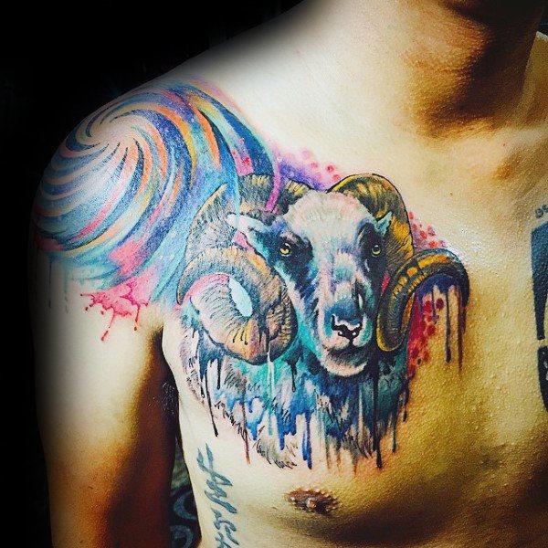 tatuaje signo aries 15