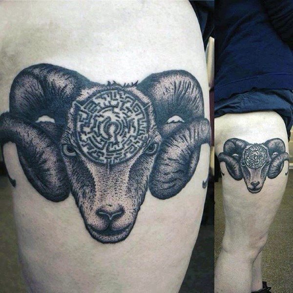 tatuaje signo aries 30