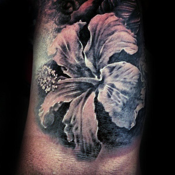 tatuaje flor de hibisco 06
