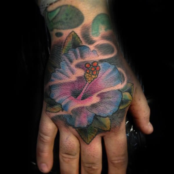 tatuaje flor de hibisco 15